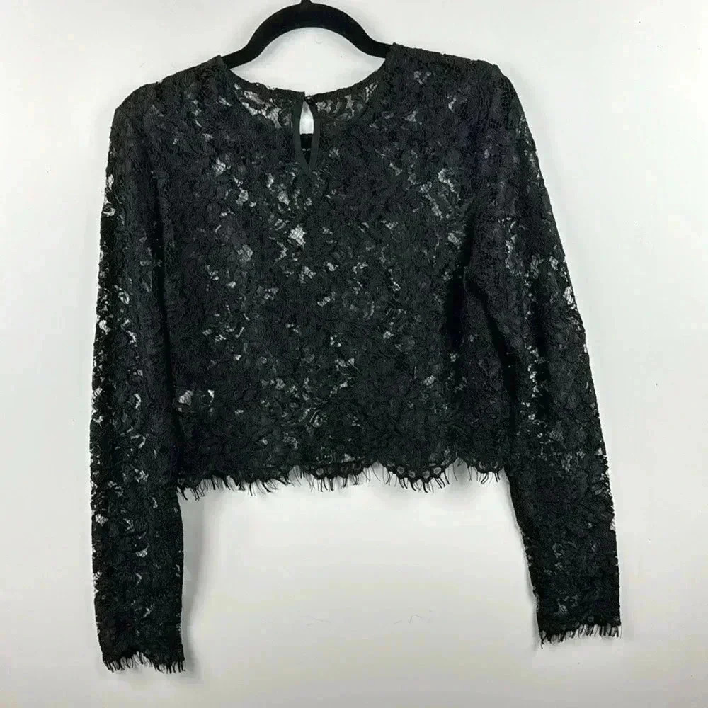 Jason Wu BLACK LACE 2 PIECE NWT LONG SLEEVE DINNER COCKTAIL WEDDING HOLIDAY - Picture 8 of 9